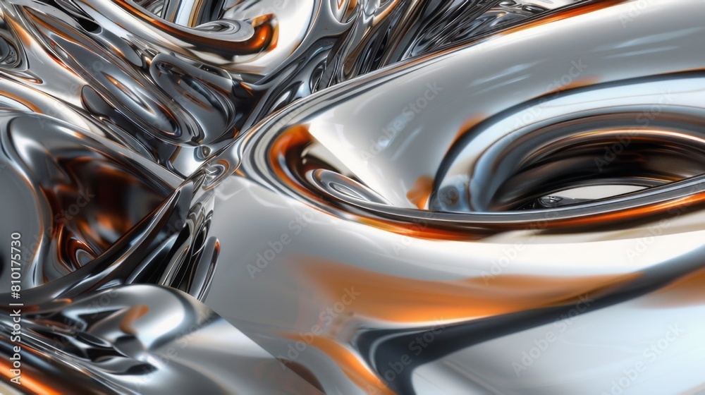 Abstract chrome Y2K fluid background. Grey liquid titanium surface metal futuristic texture.Mental health chromemorphism  modern aesthetic. Trendy  Brutalism