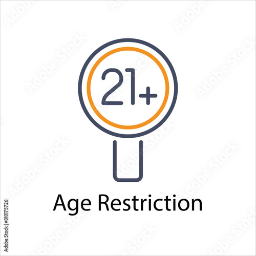 Age Restriction vector icon