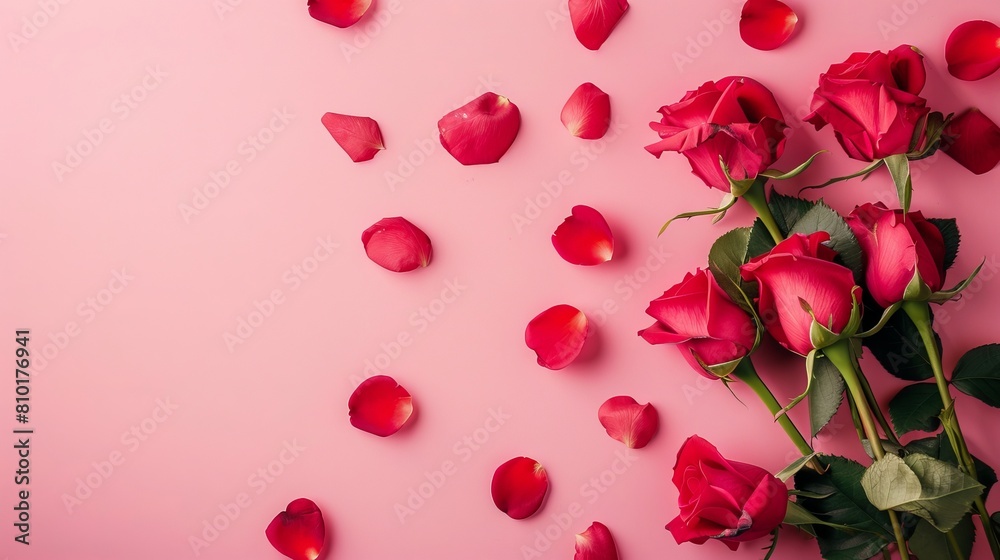 Valentine's day flowers on pink background. Valentine's day flowers on pink background.