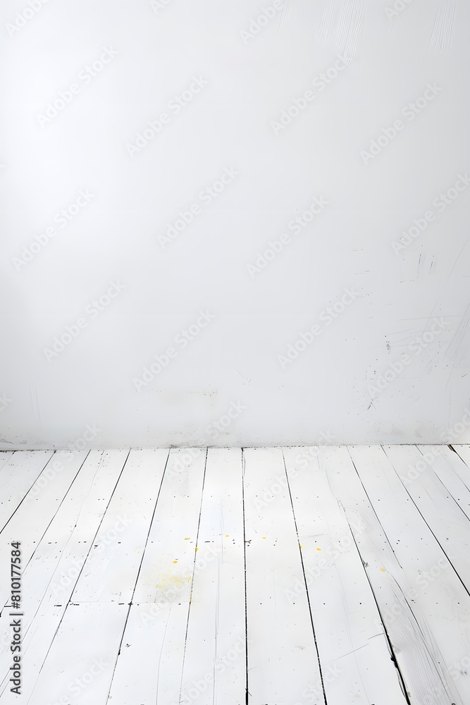 A white background with a wooden floor for copy space A white background with a wooden floor for copy space