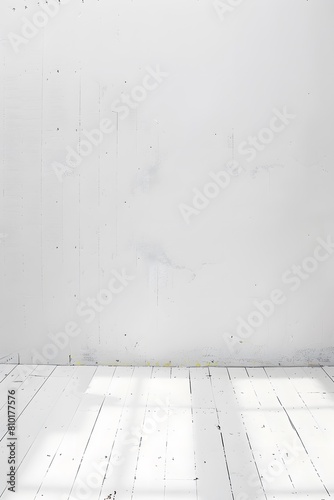 A white background with a wooden floor for copy space
