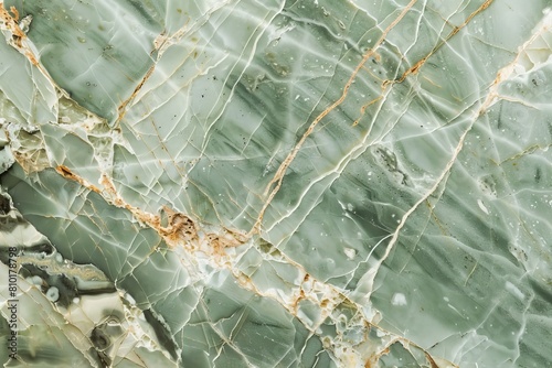 High-resolution image showcasing the intricate patterns and rich textures of a luxurious green marble surface with natural veins and subtle color variations