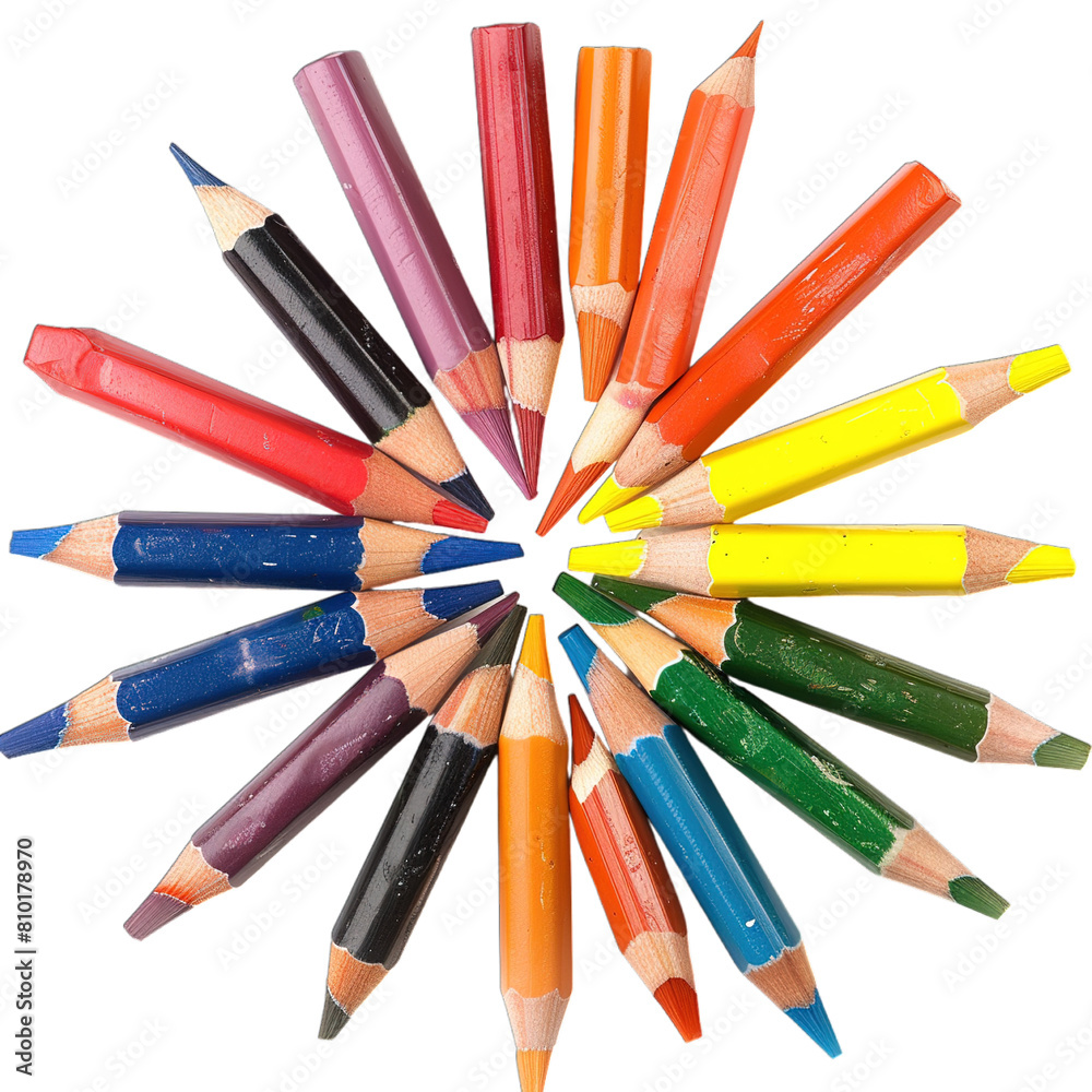 Naklejka premium pencils isolated on white background