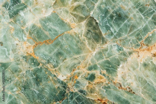 High-quality image showcasing the natural elegance of green marble with intricate gold veins, perfect for backgrounds, luxury design elements, or detailed texture close-ups