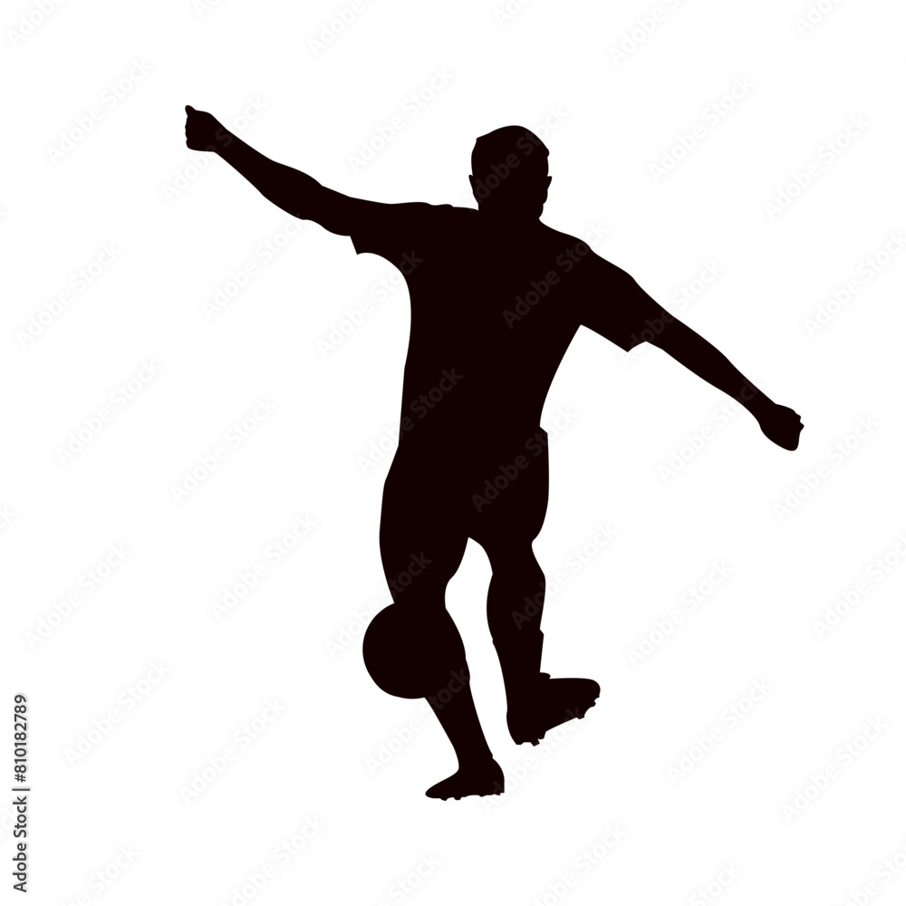 silhouette of football player
