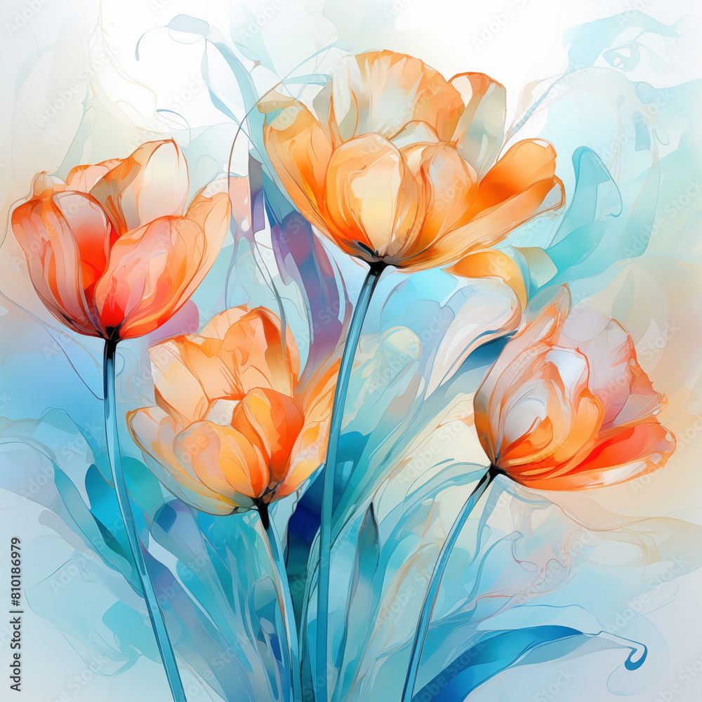 Background with tulips Background with tulips