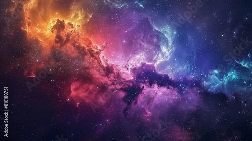 aweinspiring colorful nebula and galaxy cloud in deep space capturing the wonders of the universe abstract photo photo