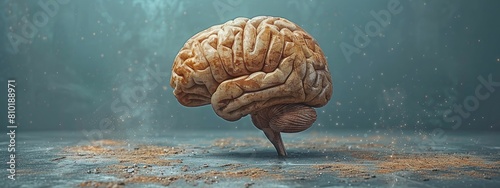 Profile of Human Brain Interacting with AI, Minimalism, High Key Contrast