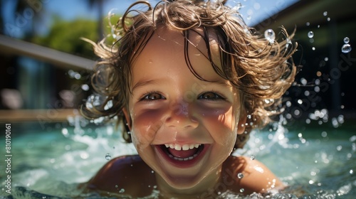 Little Girl Standing in Water