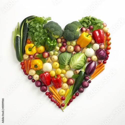 vegetable heart on a white background