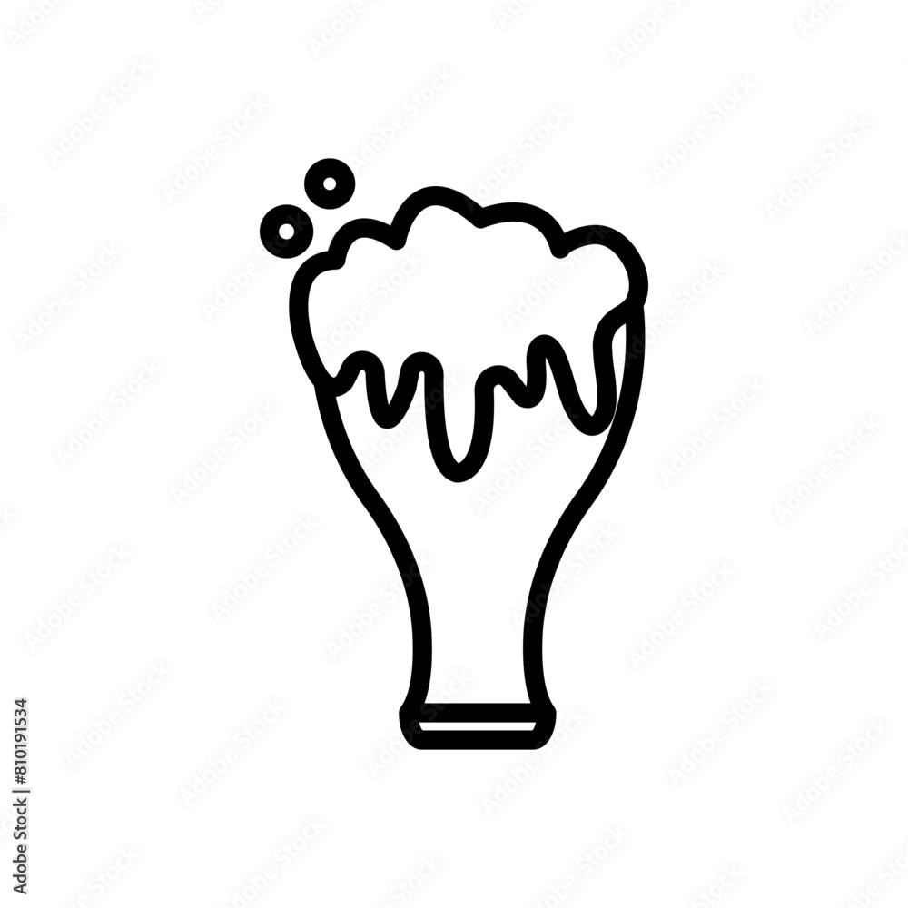 Beer line icon. Drinks icon. Drinks icon isolated on white background. Transparent background, minimalist symbol. Vector images