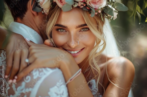 Woman Wearing Flower Crown