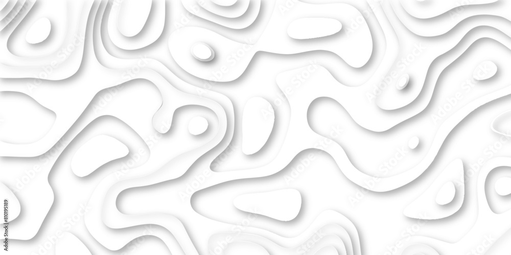 White papercut modern background and realistic decoration seamless textured with wavy multi layers and shadow, luxury white background 3d geometry circles with papercut and topographic map. White papercut modern background and realistic decoration seamless textured with wavy multi layers and shadow, luxury white background 3d geometry circles with papercut and topographic map.