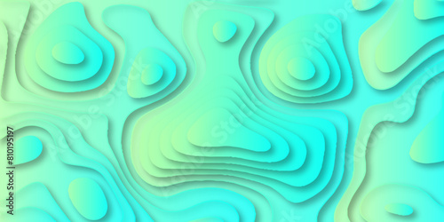Luxury 3D gradient abstract background and paper cut shapes vector illustration for design element, multi color layers vector topography concept or smooth origami shape.
