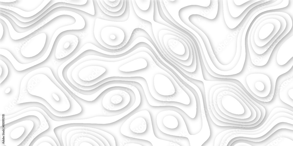 Abstract origami wave design paper cut background white layered paper cut effect texture, abstract circle blank paper white and gray tone vector background, design for business poster and presentation