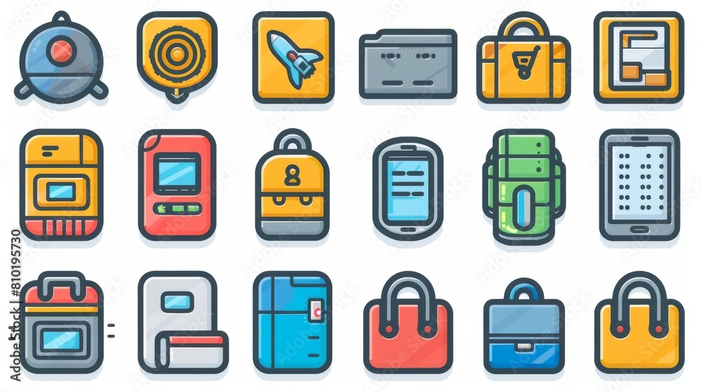 Sleek and professional airport security icons designed to perfection, optimized for both large displays and small resolutions. Each icon meticulously Sleek and professional airport security icons designed to perfection, optimized for both large displays and small resolutions. Each icon meticulously