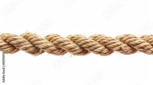 isolated manila rope cut out on pure white background high resolution photo