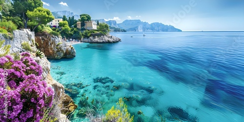 French Riviera: A Summer Destination with Turquoise Waters and Retro Vibes. Concept Travel, French Riviera, Summer Destination, Turquoise Waters, Retro Vibes