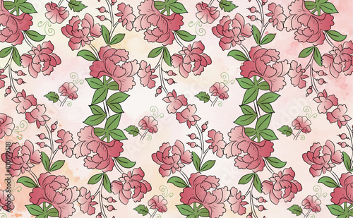 Wedding invitation cards with floral elements