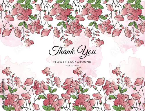 Wedding invitation cards with floral elements