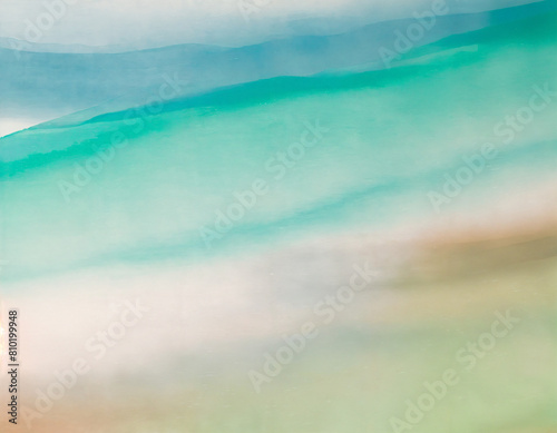 watercolor background with teal, blue and yellow gold streaks, watercolour wash, ocean, design, unity photo