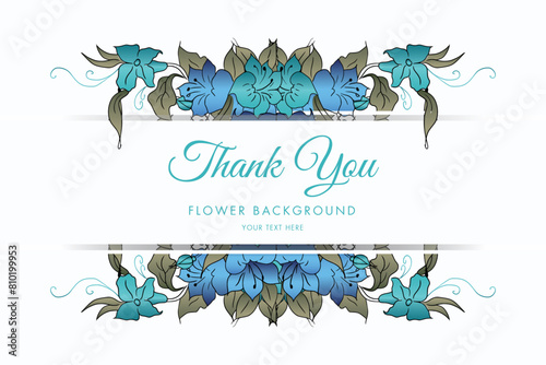 Wedding invitation cards with floral elements