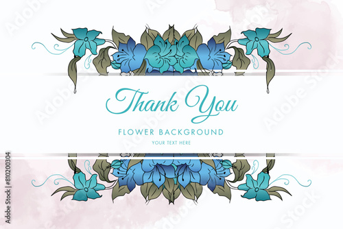 Wedding invitation cards with floral elements