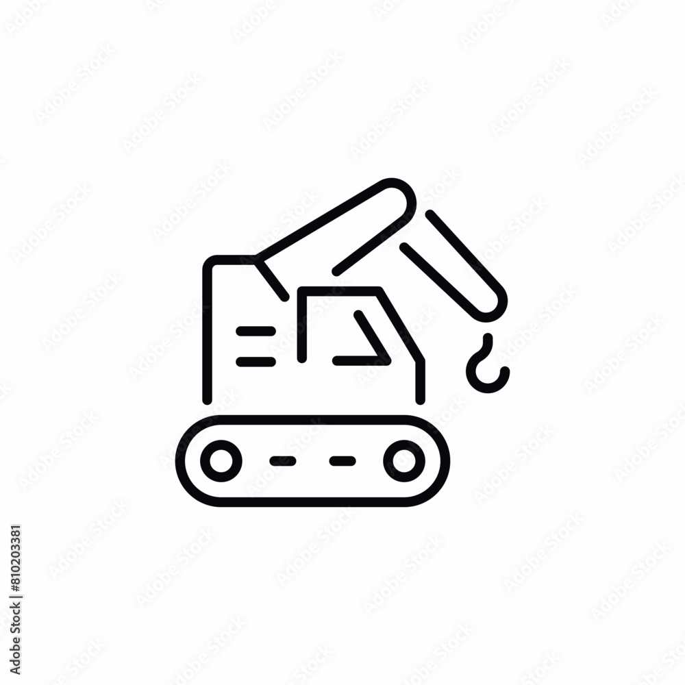 crane truck construction vehicle icon