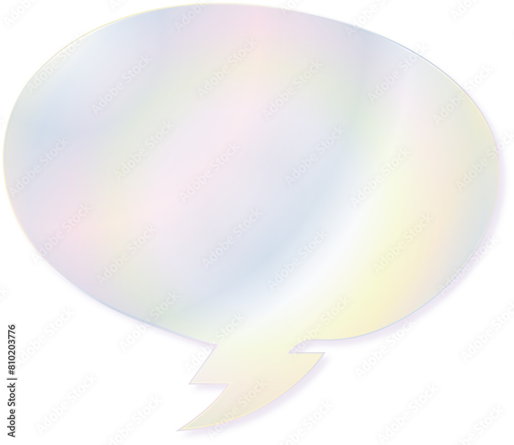 Hologram bubble speach and shape with metal foil gradient Hologram bubble speach and shape with metal foil gradient