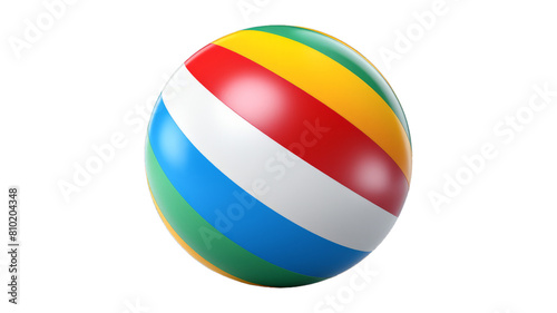 Free Download Beach Ball isolated on transparent png background. Generative ai - GFXLoad