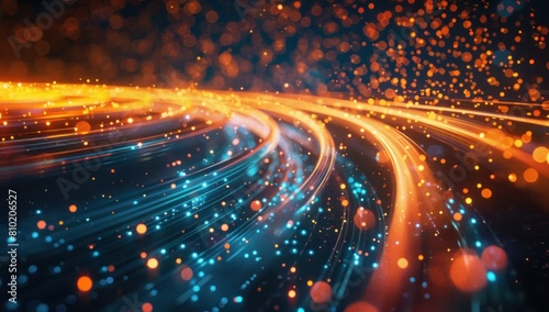 Capture the anticipation as a software update rolls out across a network, symbolizing the continuous evolution of digital systems.