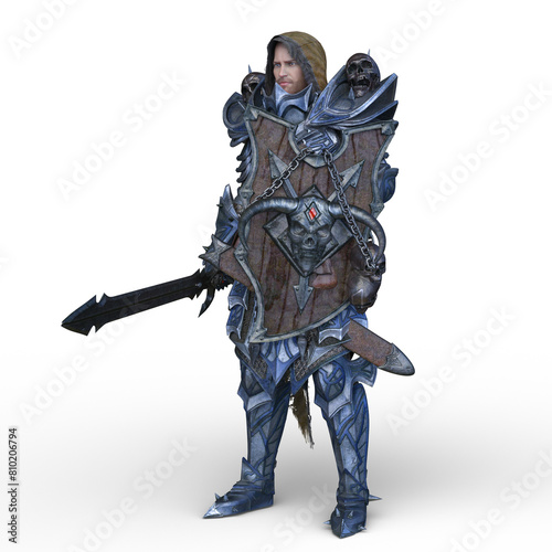 骸骨コスチュームの騎士　3DCGレンダリング