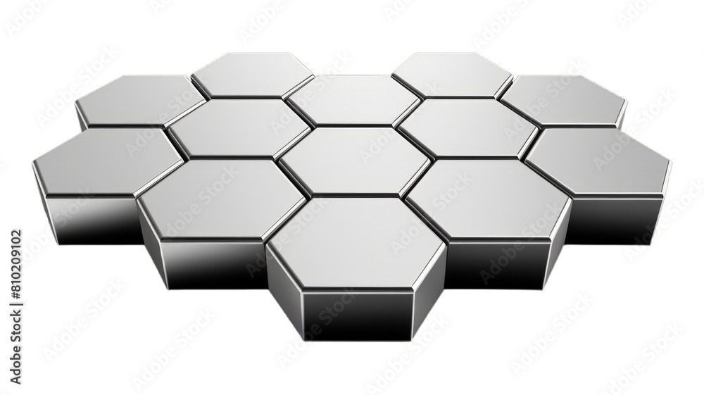 Fototapeta premium hexagon isolated on transparent png background. Generative ai
