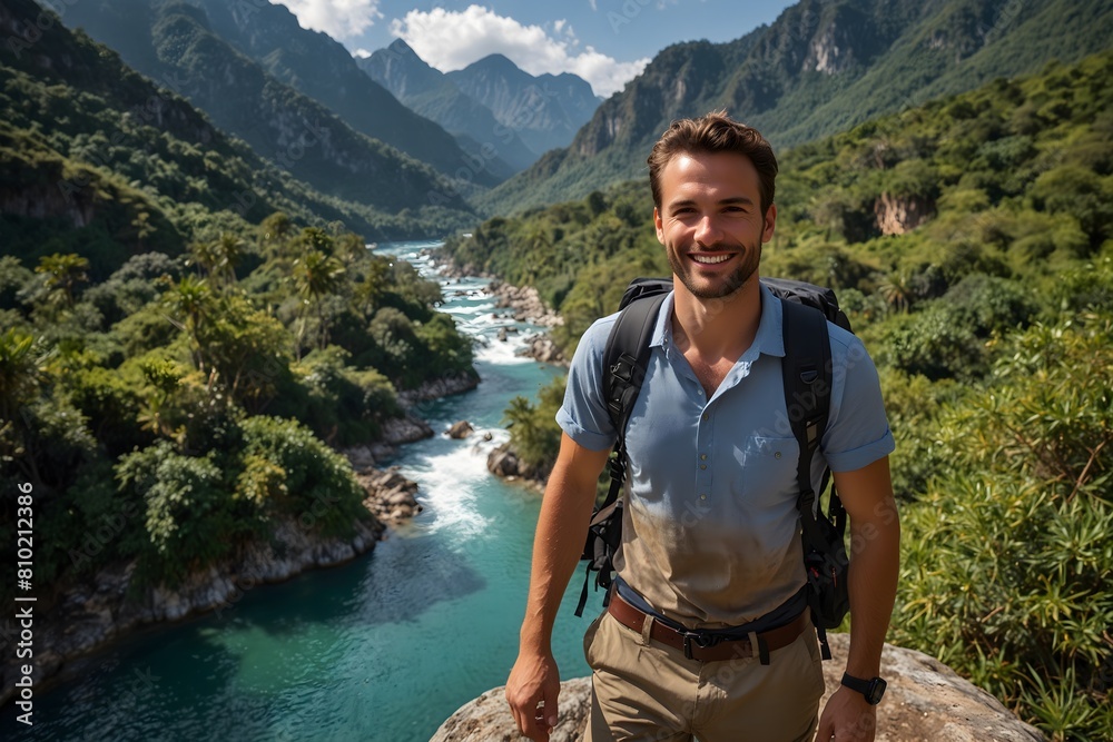 Naklejka premium Wildnis-Expeditionen und kulturelle Entdeckungen