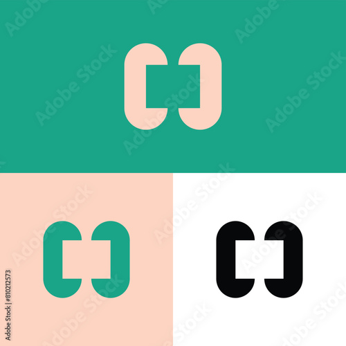 modern gestalt rectangular logo