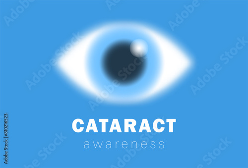 Cataract Awareness Month. Healthy Vision. Eye Health. Vector illustration. Concept of vision correction and healthcare. Eye Health illustration
