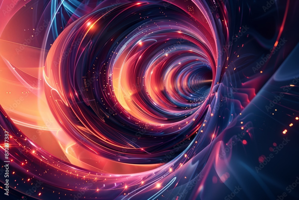 Obraz premium a colorful abstract image of a spiral and the words the universe 