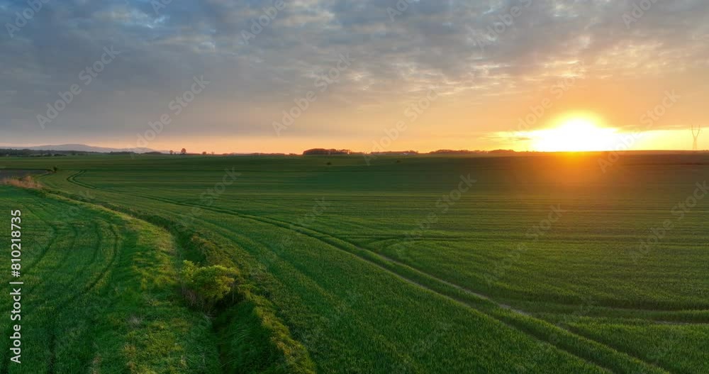 Aerial Shot of Fields During Sunset Aerial Shot of Fields During Sunset