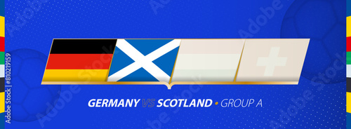 Germany - Scotland football match illustration in group A.