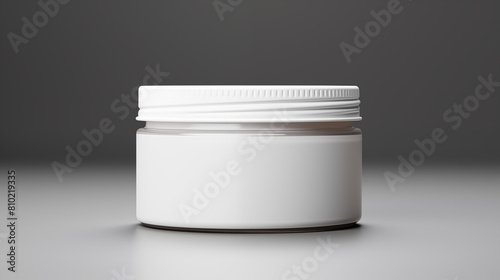 white cosmetic container isolated