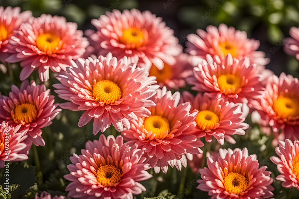 Fototapeta premium blooming chrysanthemum multiflora in the garden