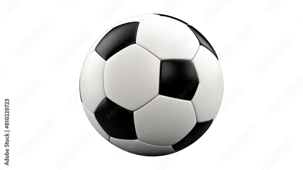 Soccer ball isolated on transparent png background. Generative ai