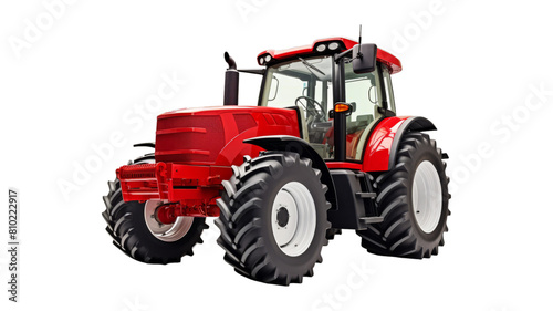 tractor isolated on transparent png background. Generative ai