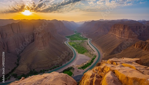al shaq canyon in saudi arabia taken in may 2022