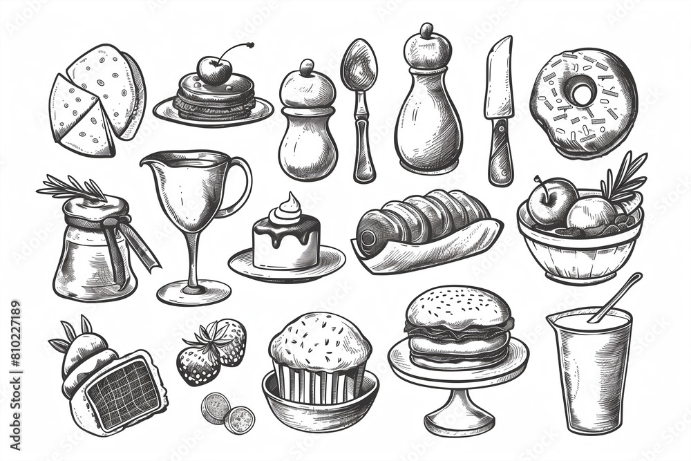 Assorted Dessert Drawings Assorted Dessert Drawings