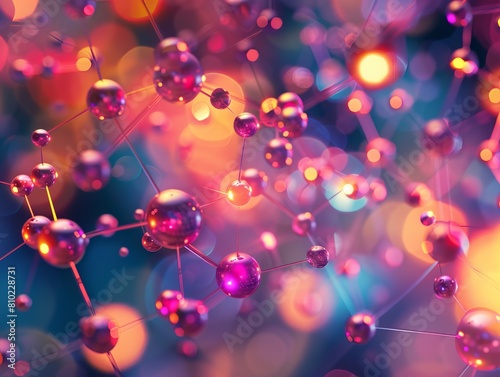 Elevate your scientific or medical projects with a captivating science background featuring molecules or atoms in abstract structures