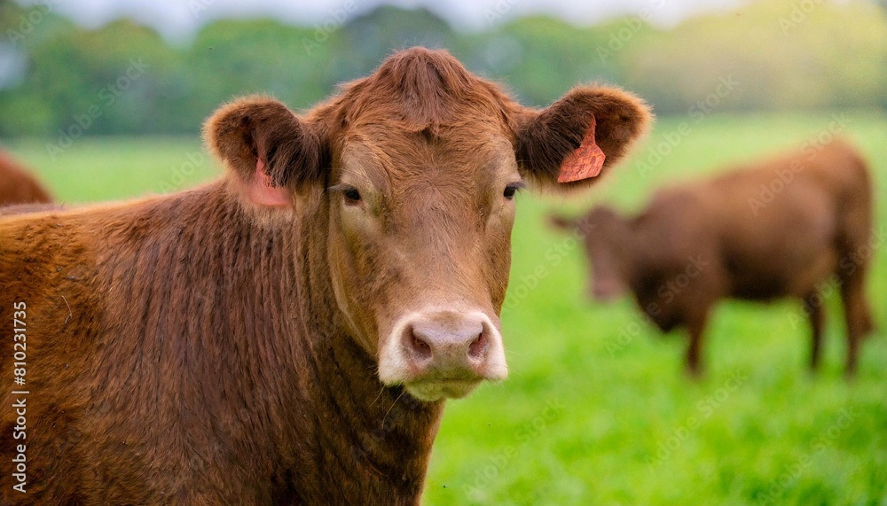 headshot photo of a brown hereford cow bulls in greenfield