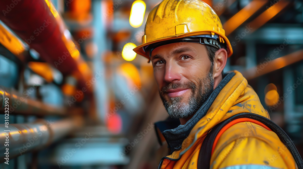 Construction worker with safety helmet Construction worker with safety helmet