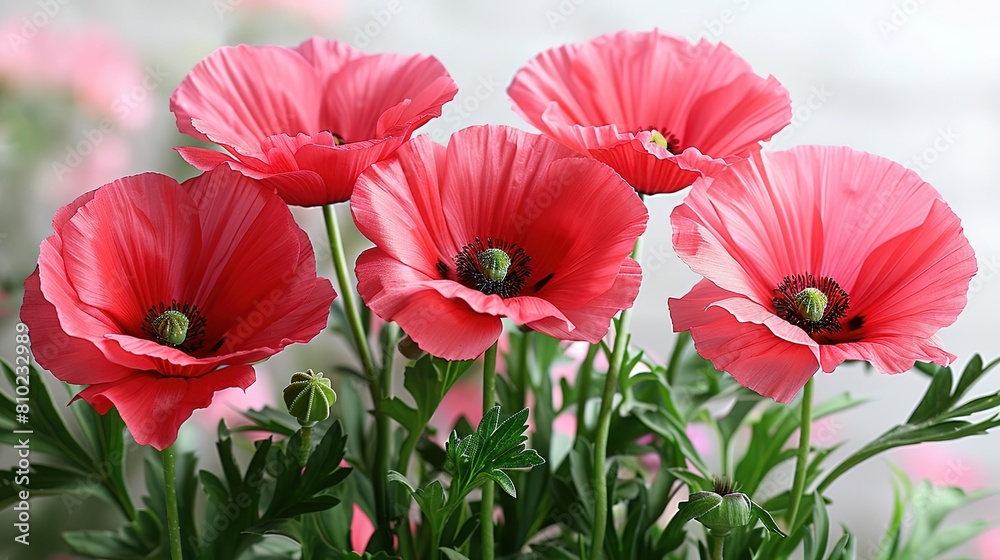 A beautiful bouquet of red poppies A beautiful bouquet of red poppies