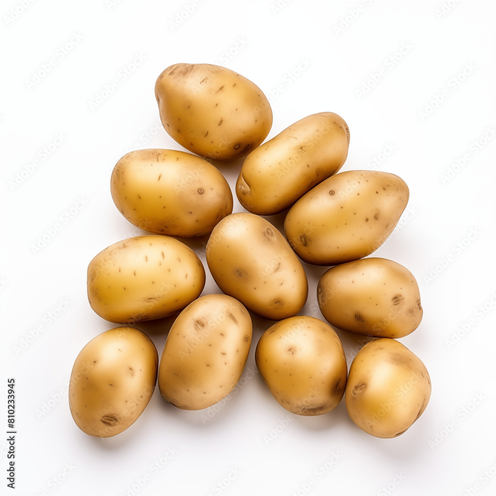 Pile of Fresh Yellow Potatoes on a White Background
Pile of Fresh Yellow Potatoes on a White Background